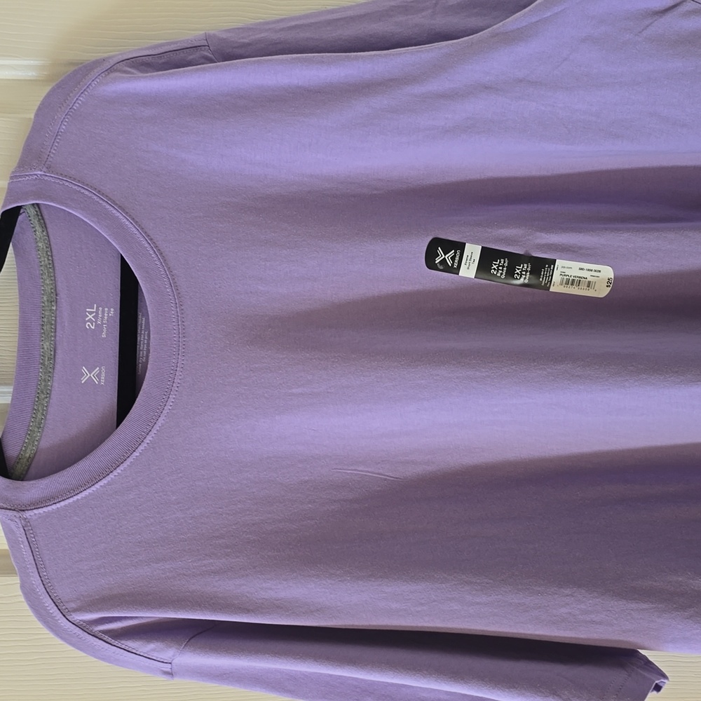 XERSION BRAND MEN'S BIG AND TALL PURPLE COTTON TEE-SHIRT SIZE 2XL